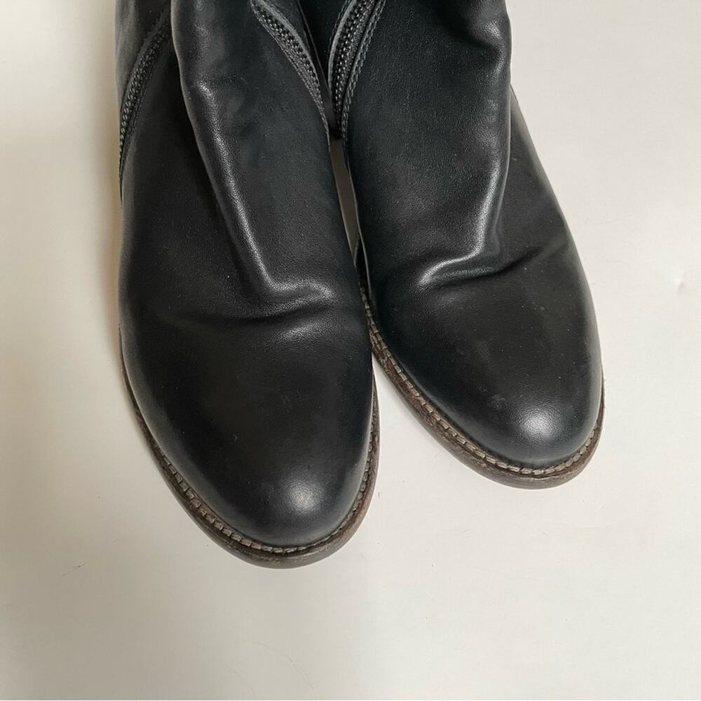 AGL Black Leather Double Zipper Ankle Bootie - Picture 3 of 9